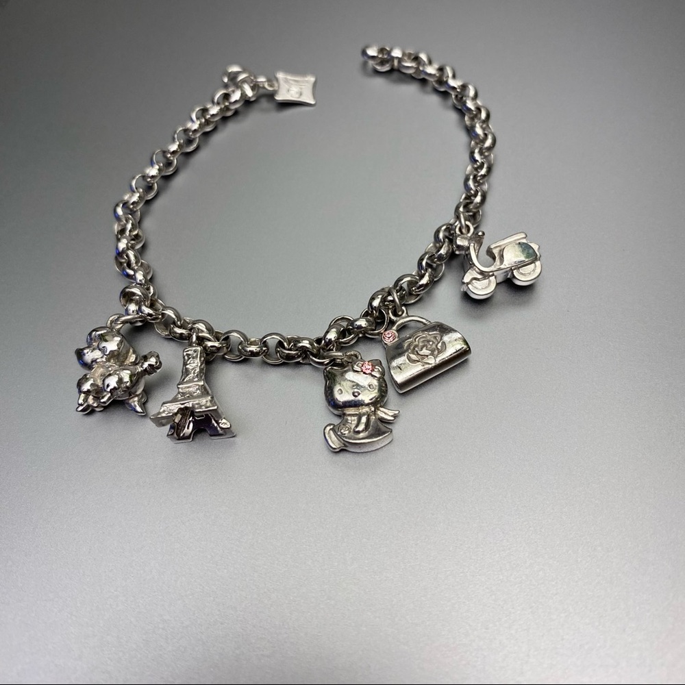 2006 Sanrio Hello Kitty Sterling Silver Charm Bracelet